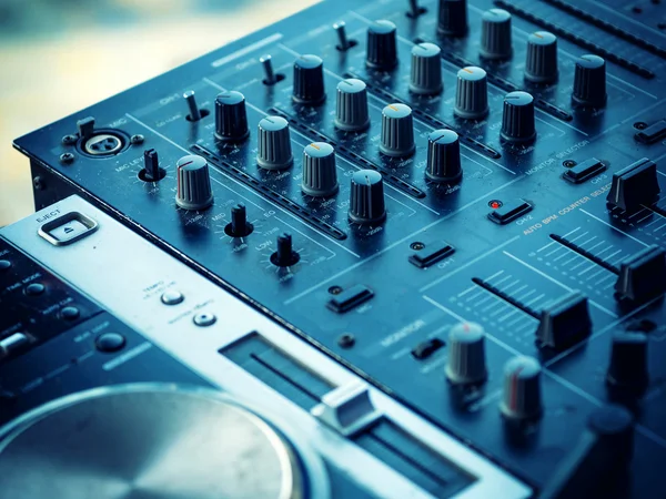 Closeup of dj controller - selective focus — Stock Photo, Image