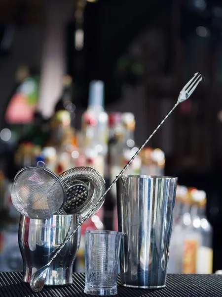 Bartender tools at the club — Stock Photo, Image