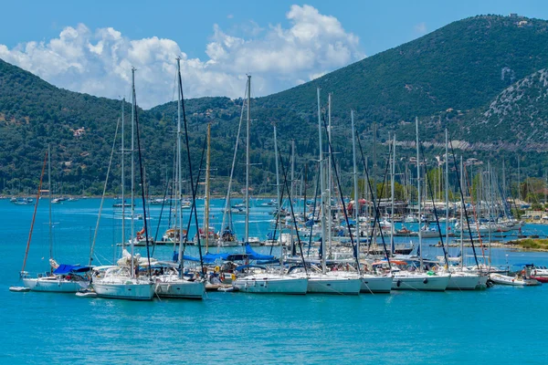 Port nidri na lefkas, Grecja — Zdjęcie stockowe