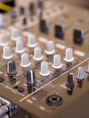 Dj kumanda cihazı-seçici odak closeup