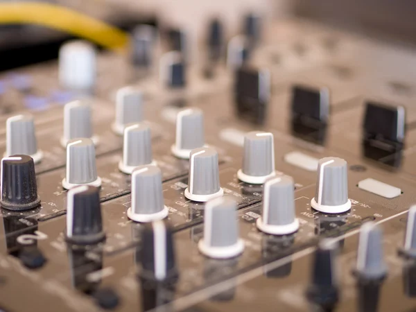 Closeup of dj controller - selective focus — Stock Photo, Image