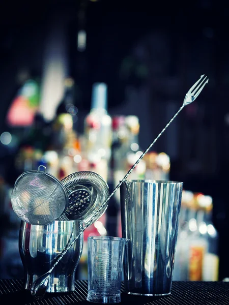 Bartender tools at the club — Stock Photo, Image