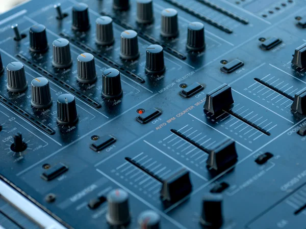 Closeup of dj controller - selective focus — Stock Photo, Image