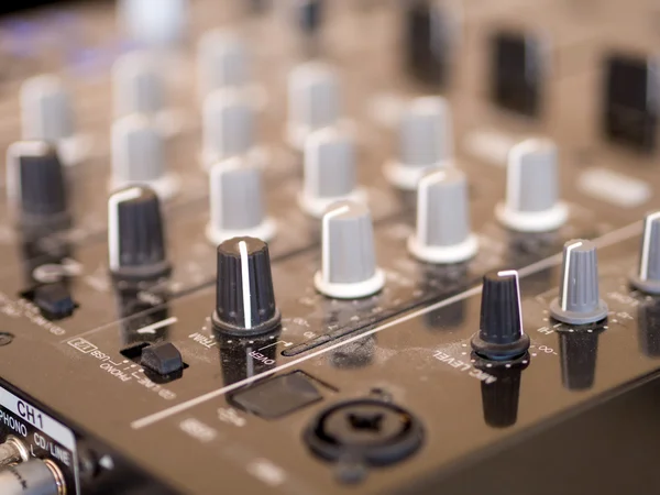 Closeup of dj controller - selective focus Stock Image