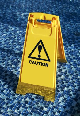 dikkatli ıslak zemin