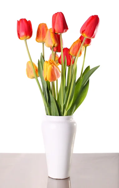 Tulips in vase — Stock Photo, Image