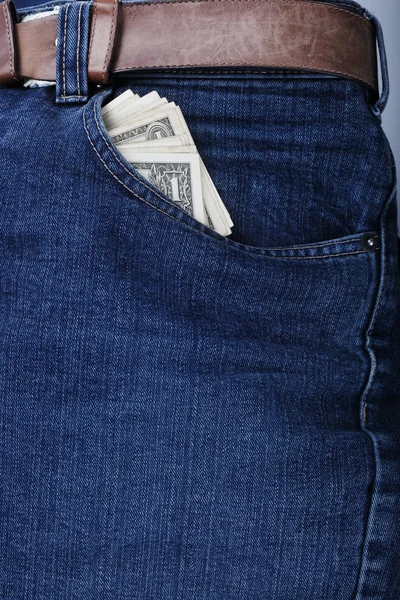 Money in pocket — Stock Photo, Image