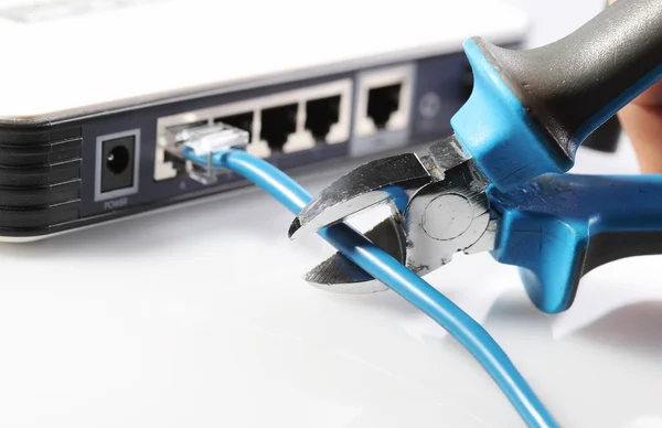 Cable de corte del router — Foto de Stock