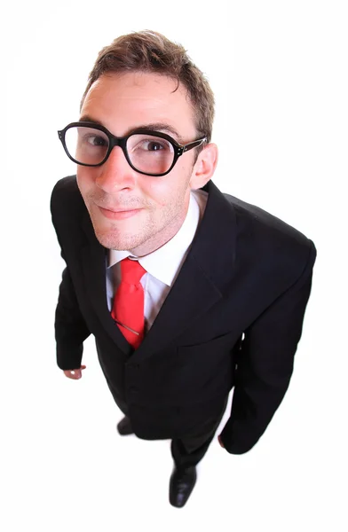 Business man wearing retro eyeglasses Royalty Free Stock Photos
