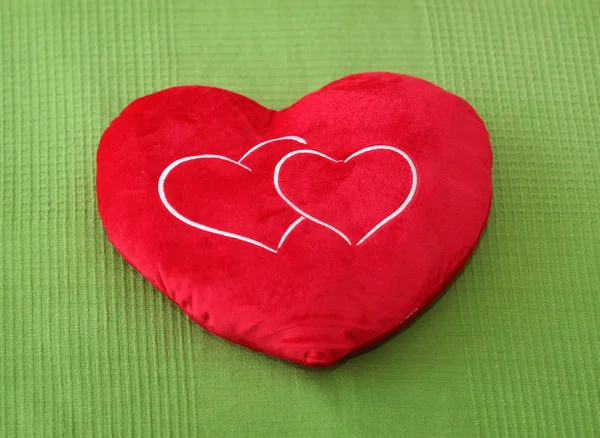 Heart shape pillow — Stock Photo, Image