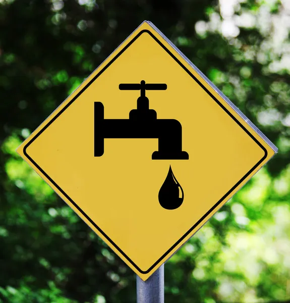 Leaking faucet pictogram — Stock Photo, Image