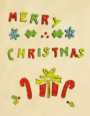 Merry christmas colorful funny window decoration