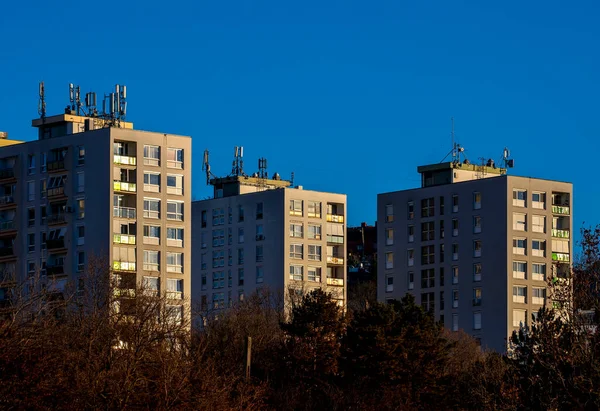 Екс Радянські Бетонні Будинки Східно Європейському Стилі — стокове фото