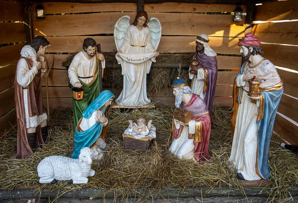 Nativity Betlehem Scene Decoration Christmas — Foto Stock