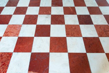 Luxury chess pattern marble floor