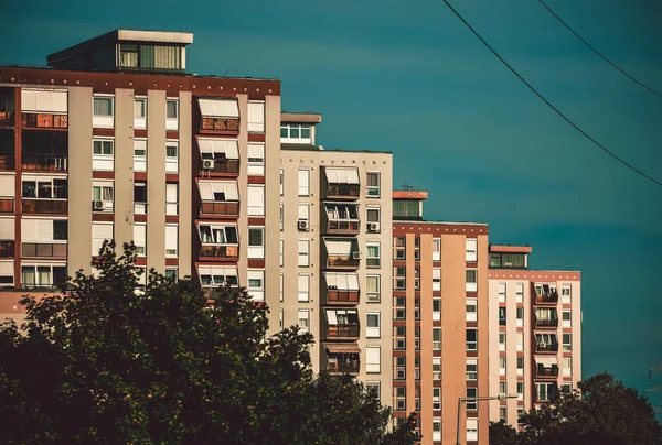 Sowjetische Betonblockhäuser Osteuropa — Stockfoto