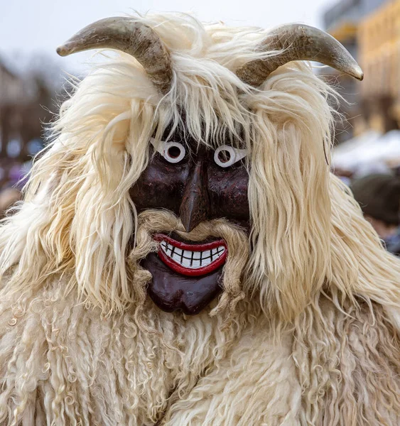 Mohacs Ungern Februari 2022 Mohacs Ungern Oidentifierade Personer Maskdeltagare Mohacsi — Stockfoto