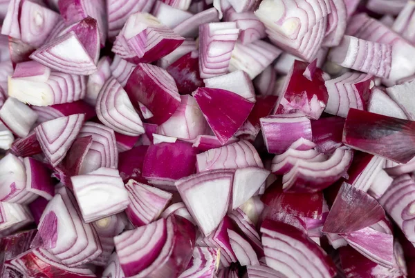 Heap of chopped purple spanish onion