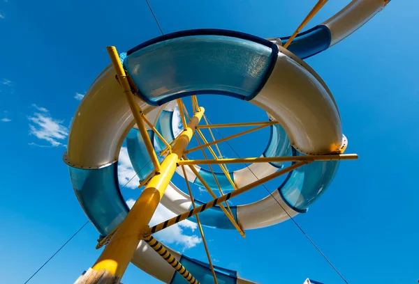 Water Slide Aquapark Blue Sky — Stock Photo, Image