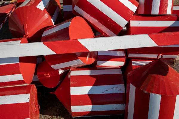 Heap Red White Stripes Object — Foto Stock