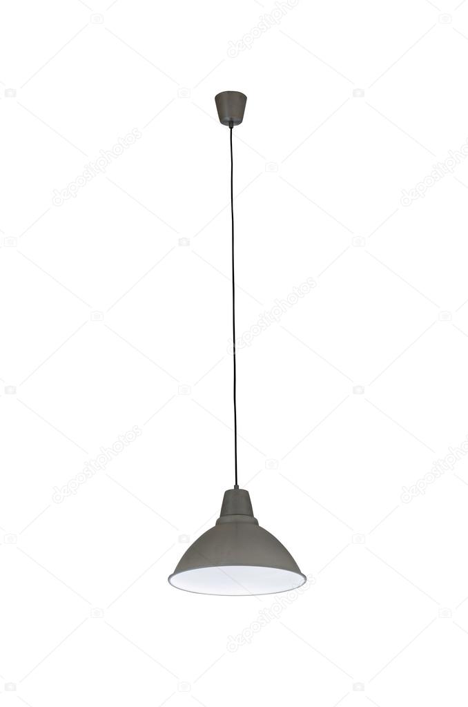 Metallic chandelier isolated