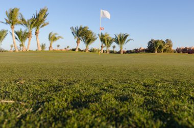 golf sahasındaki düşük açılı görünüş