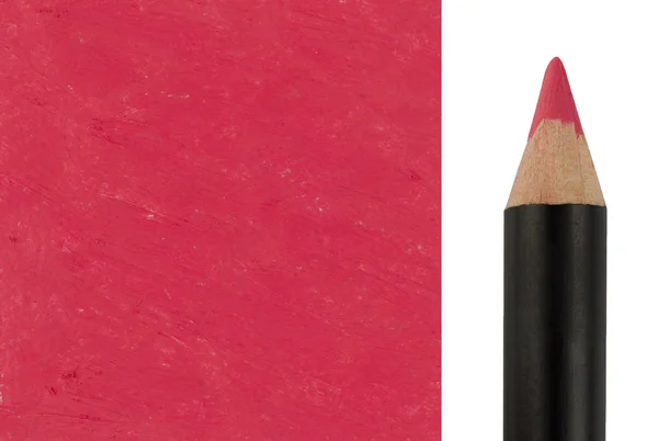 Pink Makeup pencil with sample stroke — Stock Photo, Image