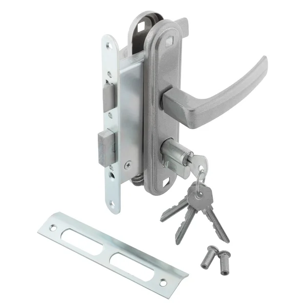 Door lock assembly on White Background — Stock Photo, Image