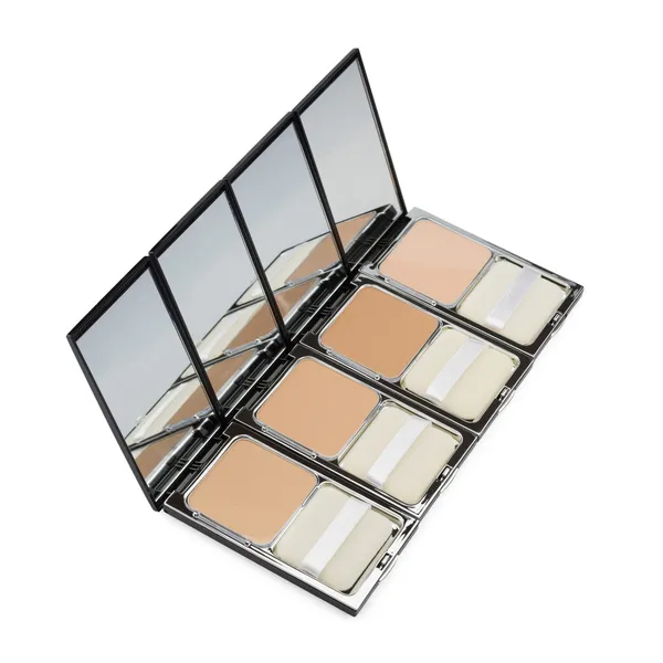 Makeup Powder with mirror — Stock Photo, Image