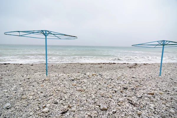 Praia vazia no inverno — Fotografia de Stock