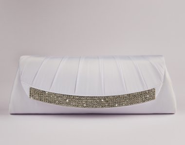 kadın el çantası gri arka plan