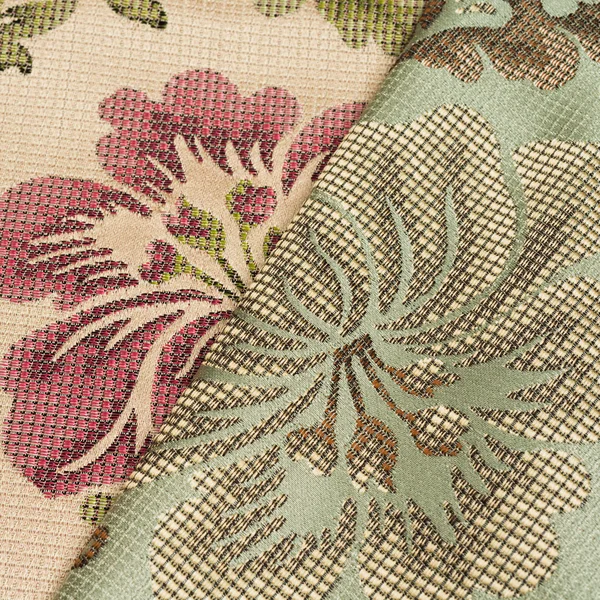 Pozadí tkaniny s květinovým vzorem — Stock fotografie