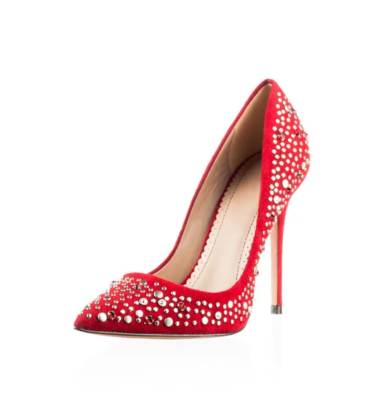 Modieuze rood vrouwen schoen — Stockfoto