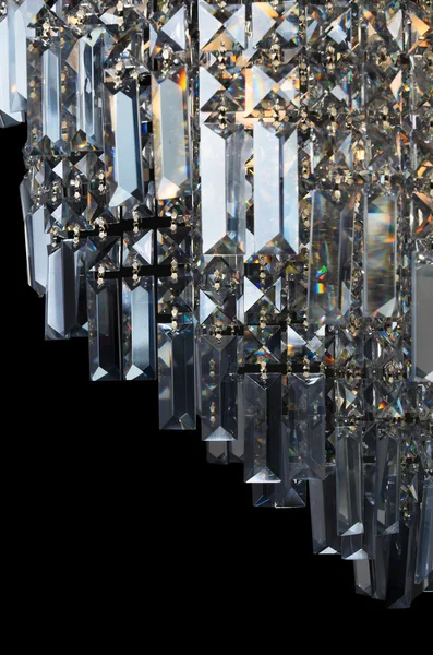 Contemporary glass chandelier fragment — Stock Photo, Image