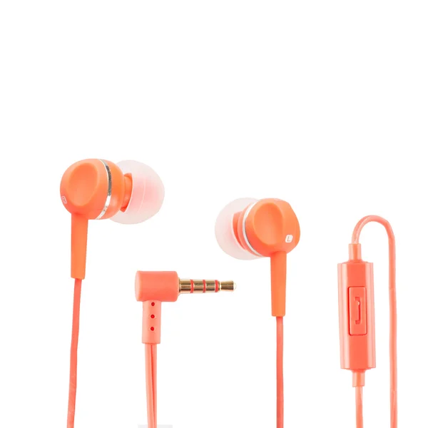 Auriculares rojos — Foto de Stock