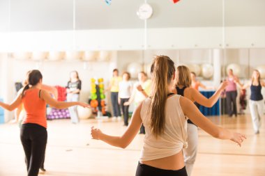 Dance class for women clipart