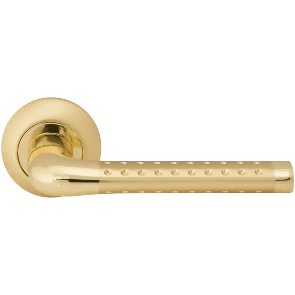 Classic golden door handle side view — Stock Photo, Image