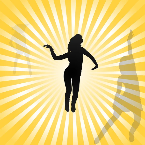Go-go chicas bailando vector — Archivo Imágenes Vectoriales