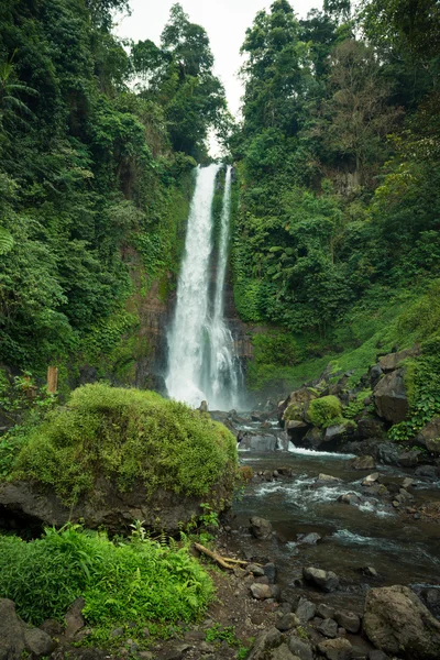 Vodopád v bali jungle — Stock fotografie