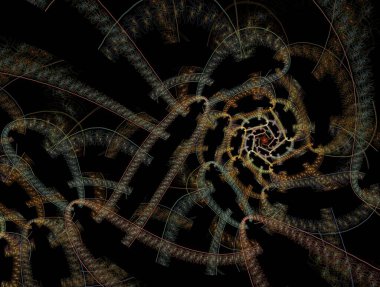 Resimsel bereketli fraktal desen resmi soyut arkaplan