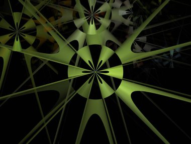 Resimsel bereketli fraktal desen resmi soyut arkaplan