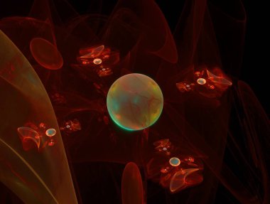 Hayali fraktal arkaplan resmi