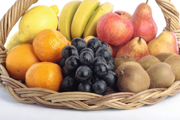 Fruit selection over white — Stock Photo, Image