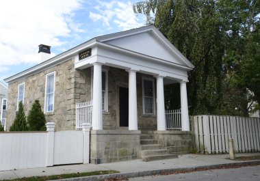 custom house in Stonington Connecticut clipart