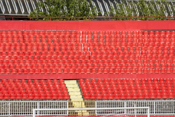 Seats red at stadium — Stock Photo, Image