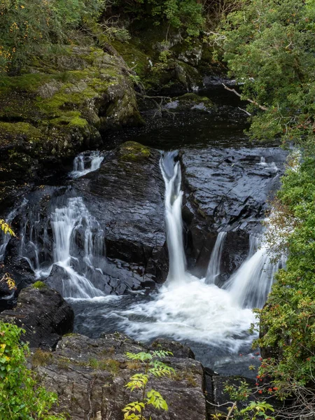 Cyfyng Falls Στο Afon Llugwy Μεταξύ Capel Curig Και Betws — Φωτογραφία Αρχείου