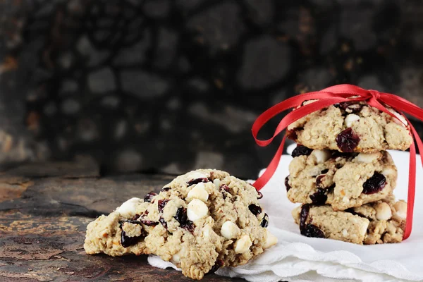 Cookies aux pépites de canneberges et de chocolat blanc — Photo