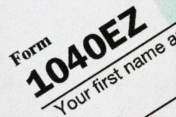 US Tax Form 1040EZ — стоковое фото