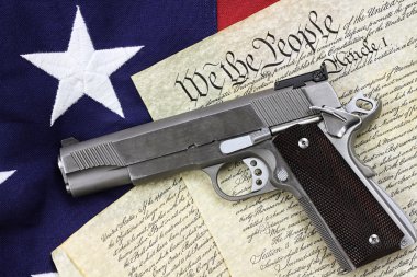 Gun and Constitution clipart