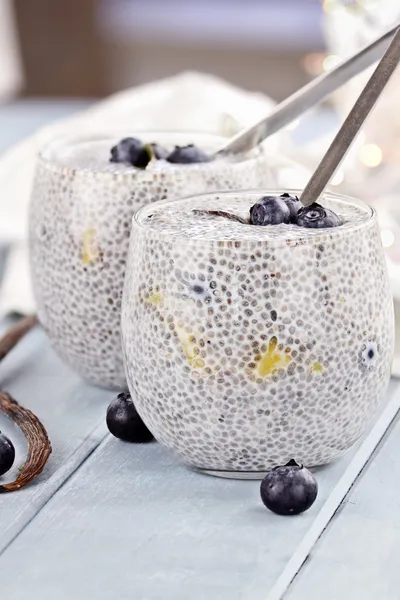 Chia zaad pudding — Stockfoto